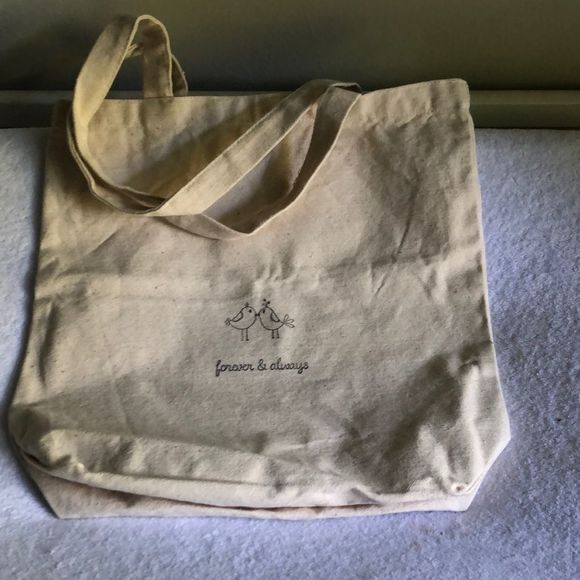 Forever & always linen tote bag - Picture 2 of 3